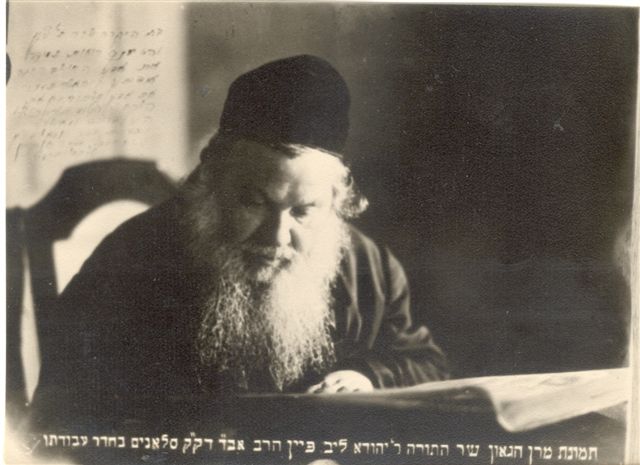 הרב יהודה לייב פיין אביה של שרה פיין פרידמן
